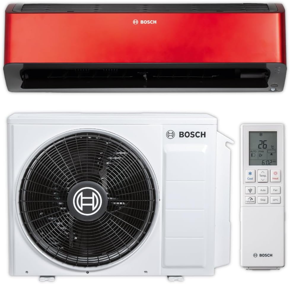 Bosch Split Klimaanlage Komplett-Set | CLC8001i 25 ER | 2,5 kW | rot | 7733701691