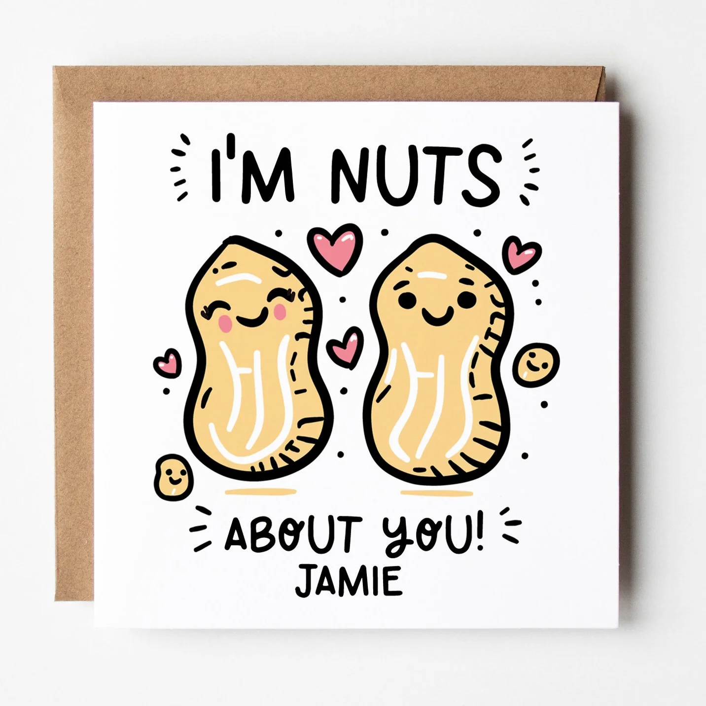 I'm Nuts About You Card ? Personalised Funny Anniversary Card ? Funny Love You Card ?