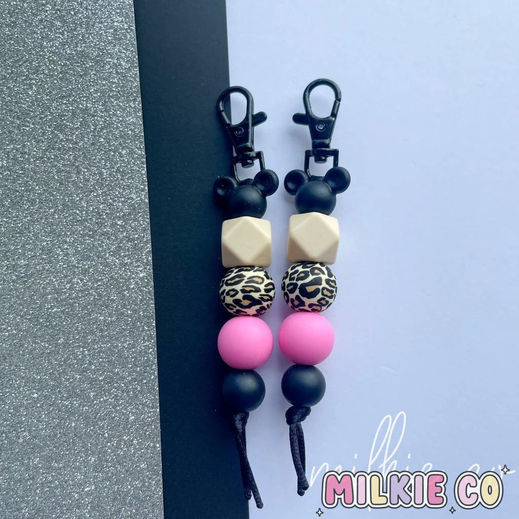 Pretty Little Mouse Beaded Keychain
