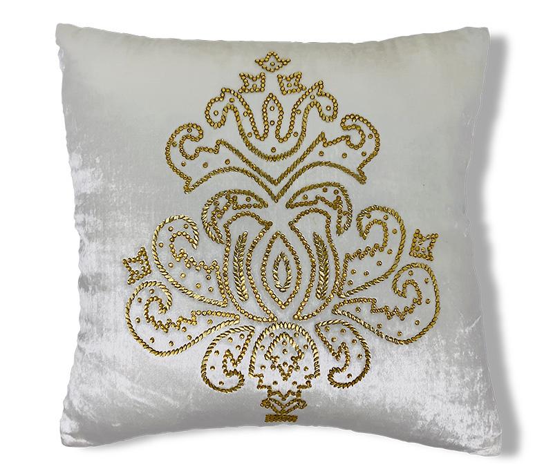 Imperial Crystal Pillow, Off White