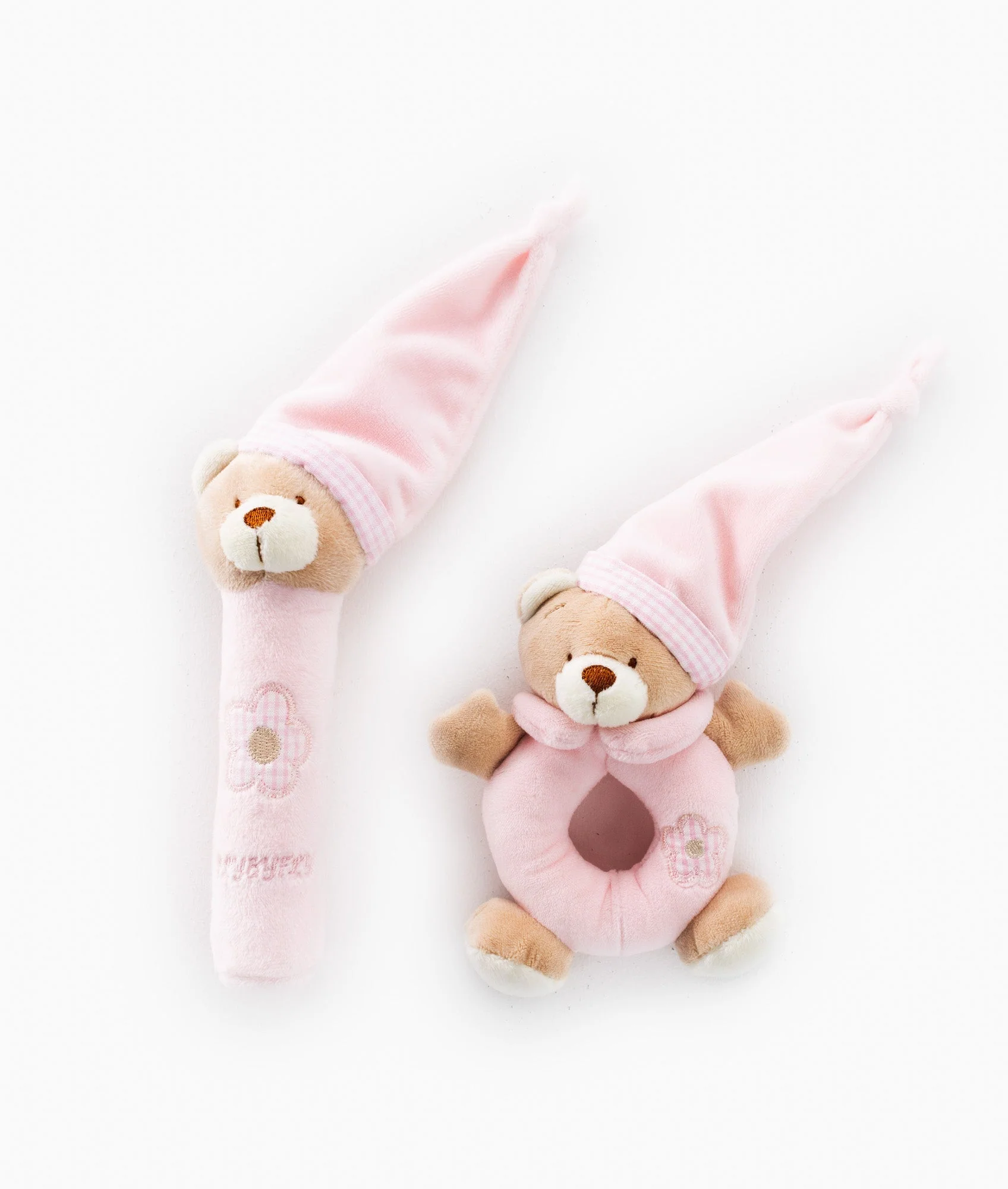 Bear Squeaker & Rattle Set | Pink