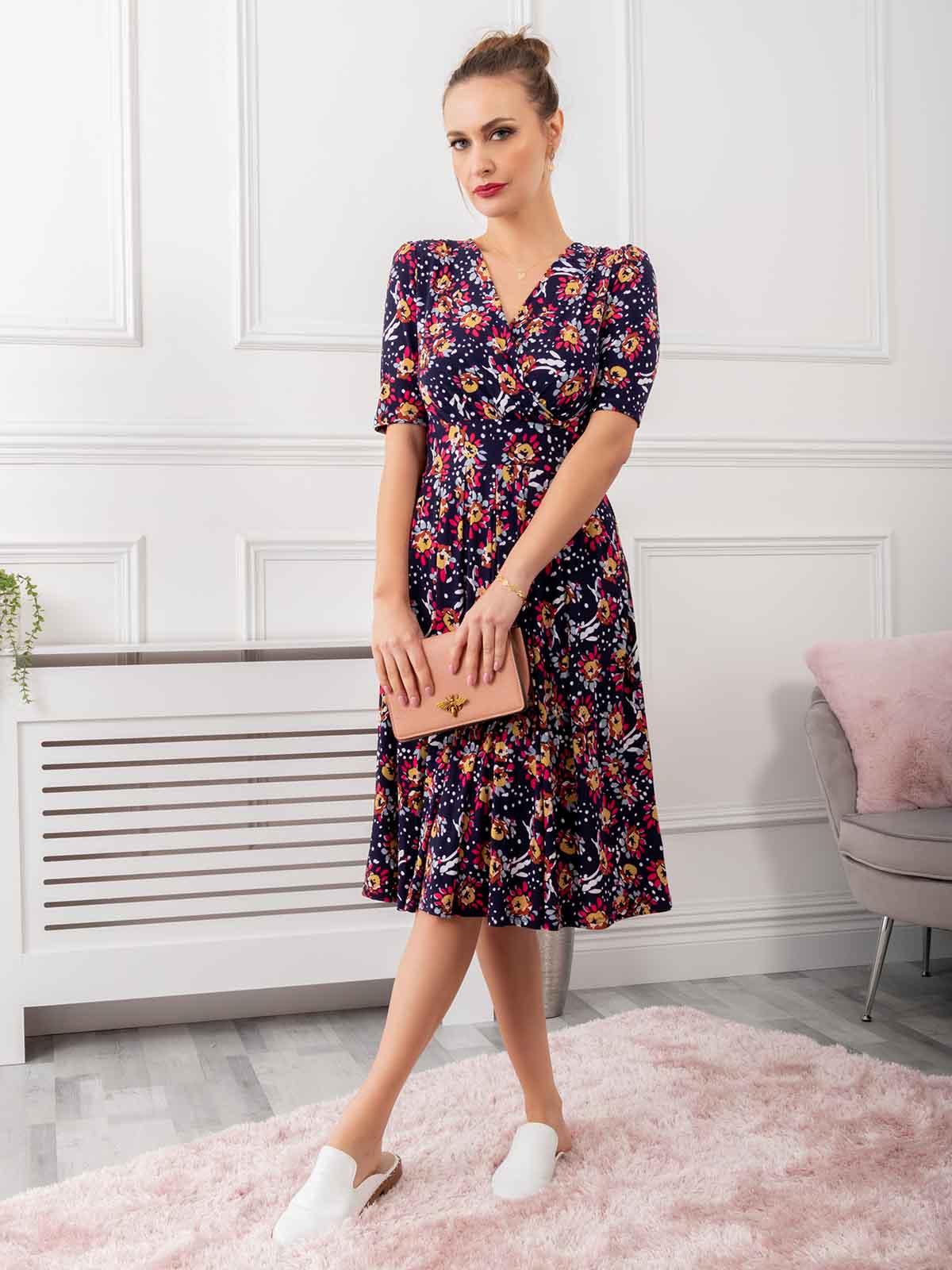 Samara Front Wrap Floral Dress