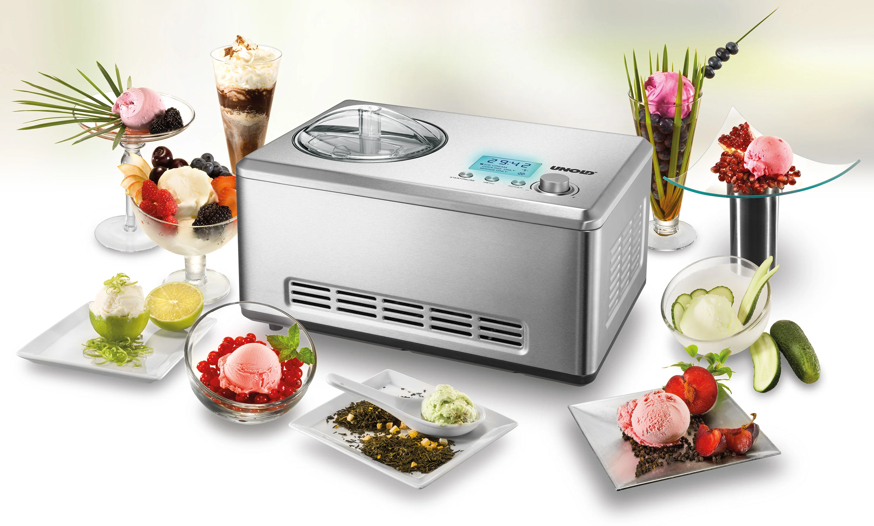 2025 Unold Macchina per Gelato Nobile con Libro del Gelato 2,0 L