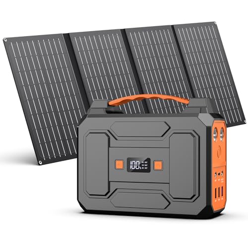 Powkey Powerstation con pannello solare, 99 Wh/27000 mAh, stazione di alimentazione portatile con pannello solare pieghevole da 40 W, 100 W, con uscita AC 230 V, 18 W, USB A/USB C per camper, : Amazon.it: Giardino e giardinaggio