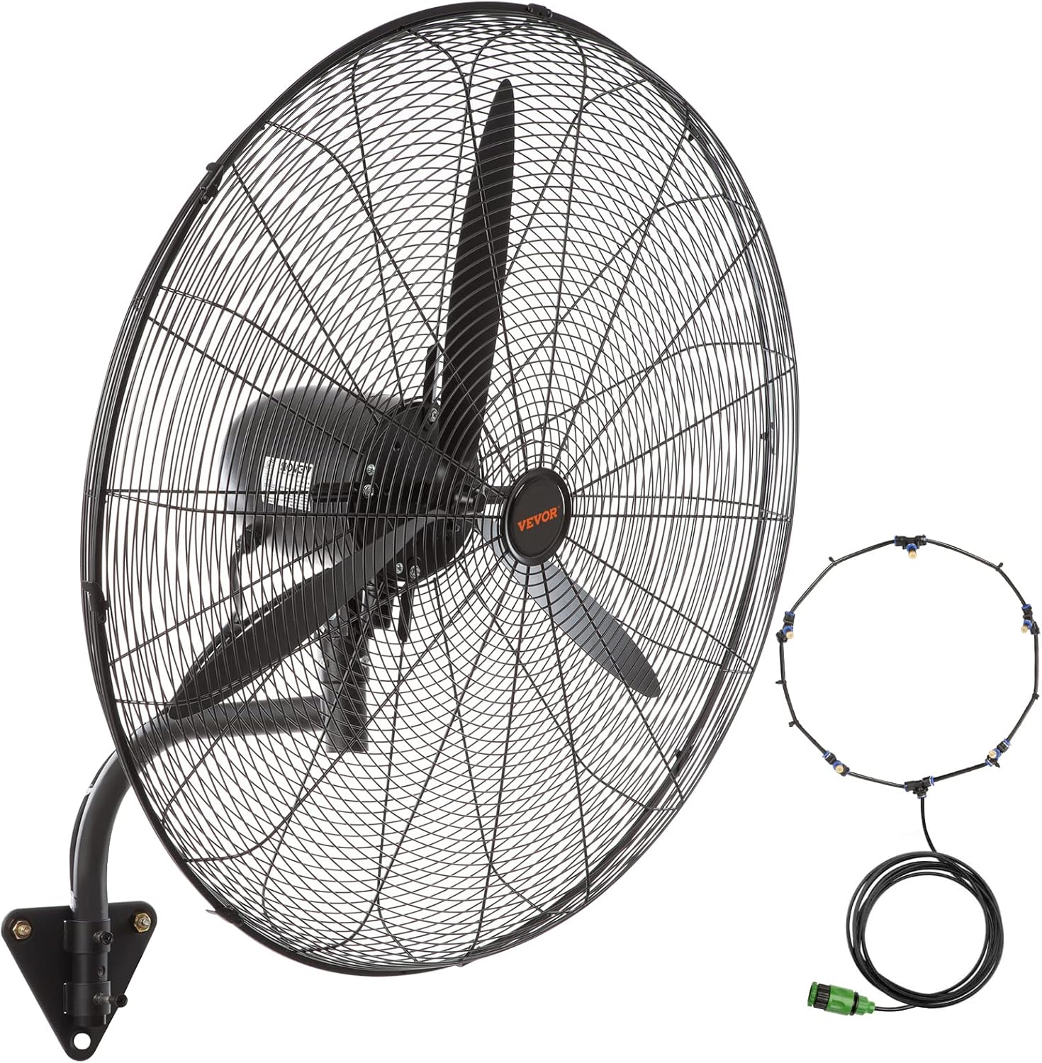 VEVOR Nebelventilator, 74,9 cm, wasserdichter Industrieventilator, 3 Geschwindigkeiten, 9500 CFM, gewerblicher oder privater Ventilator zur Kühlung von Lagerhäusern, Gewächshäusern, Werkstätten
