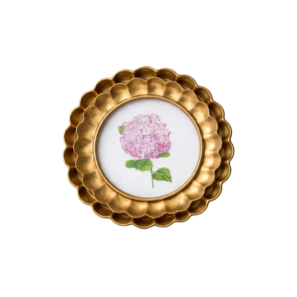 Bronze Round Scallop Photo Frame