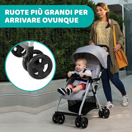 Chicco OHlalà 3 Passeggino Ultraleggero da 0 Mesi a 15 kg, Passeggino Reclinabile e Pieghevole con Cestello Capiente, Chiusura Compatta, Parapioggia e Cappottina Estendibile   Rosso : Prima infanzia