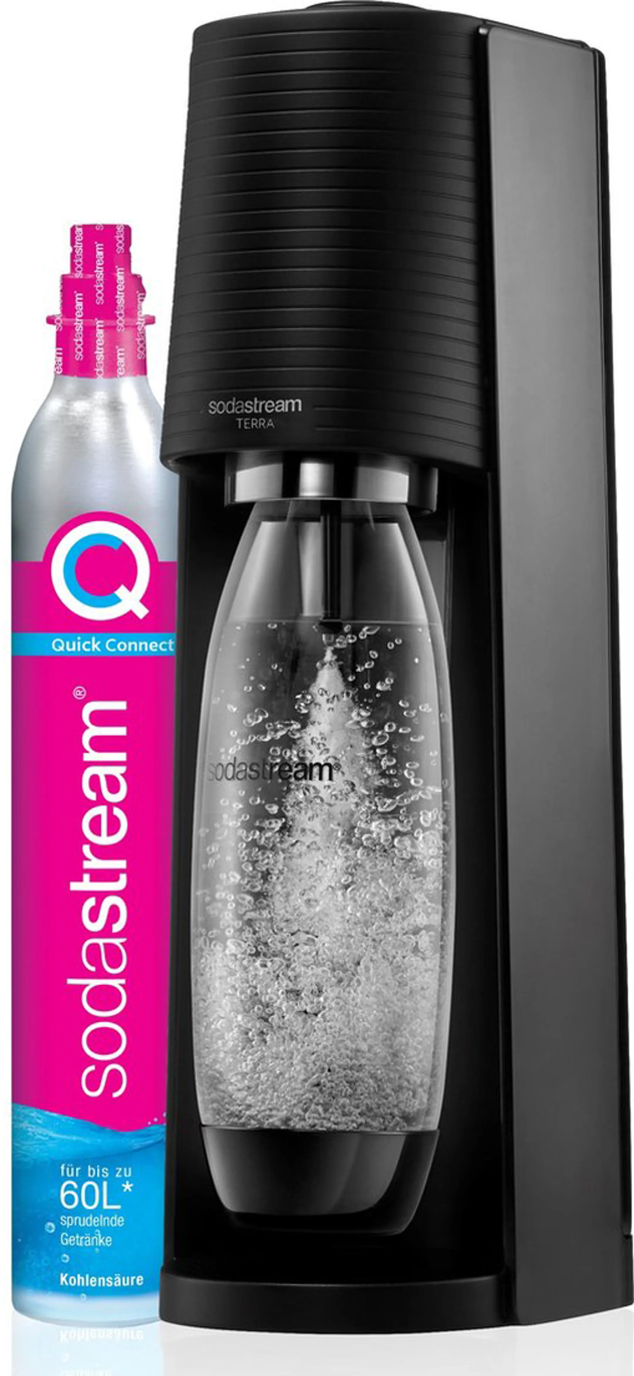 Sodastream Bruiswatertoestel Terra Black inclusief Cilinder Quick Connect