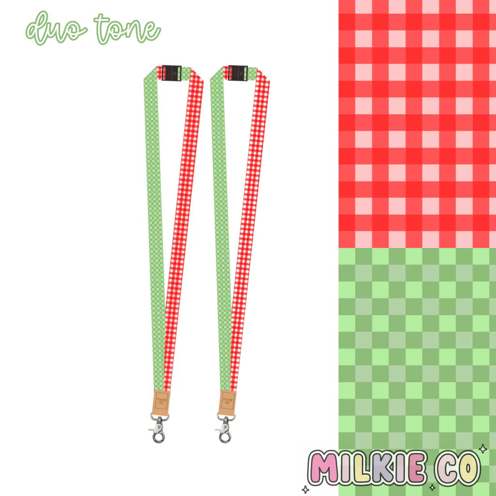 Duo Christmas Fabric Lanyard