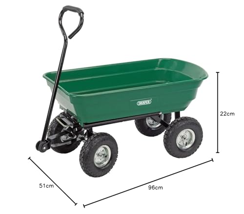 Draper Carrello da Giardino Resistente, Carrello con Maniglia da Traino, Carrello da Giardino con Ruote con carico di 200 kg | 58553 : Amazon.it: Giardino e giardinaggio