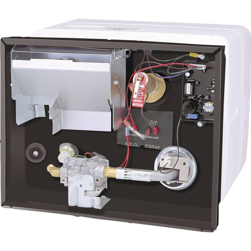 Atwood RV Motorhome Trailer Water Heater, 6 Gallon, Gas, Polar White, Model G6A-8E