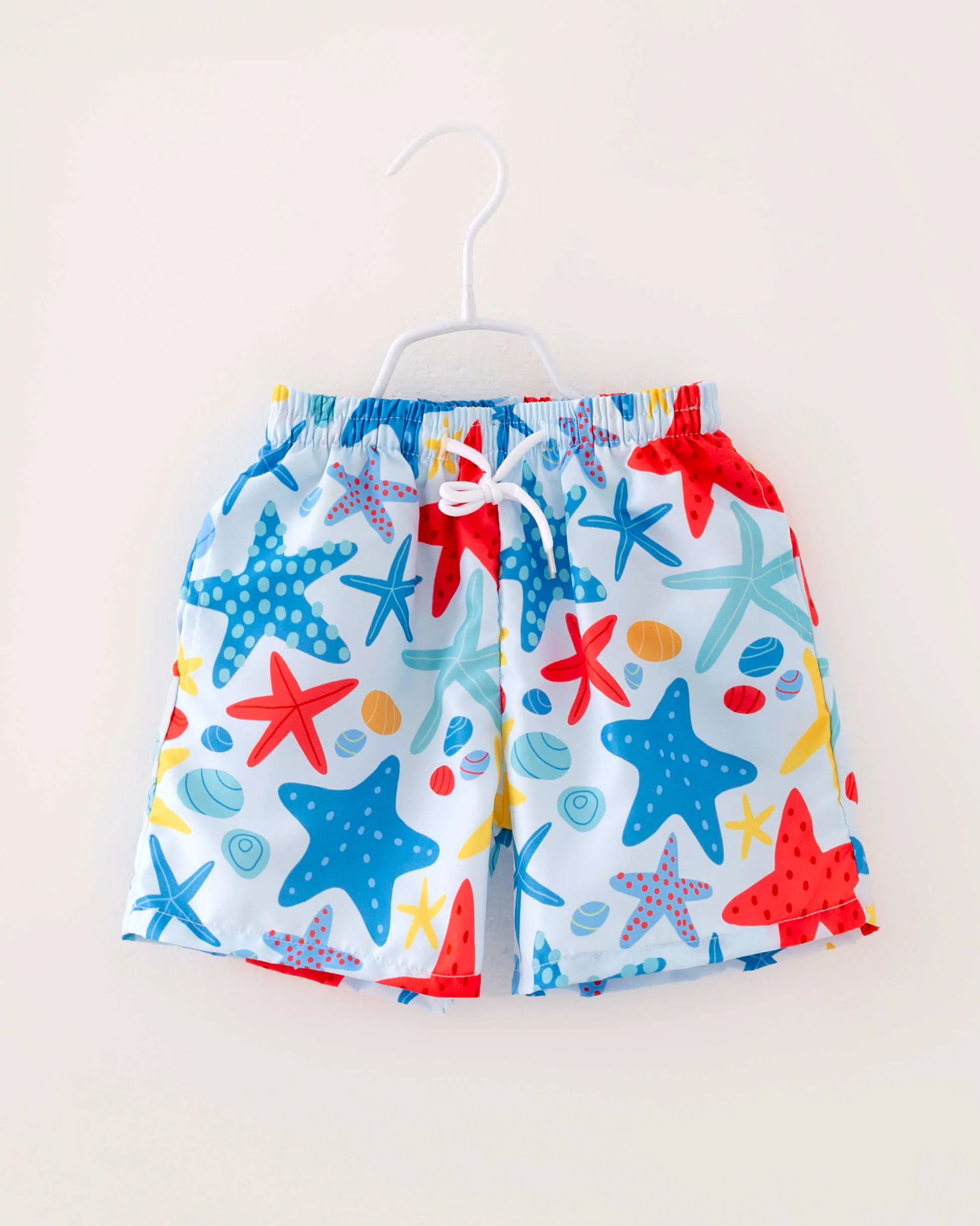 Toddler Baby Blue Starfish Boy Swimsuit Swim Trunks