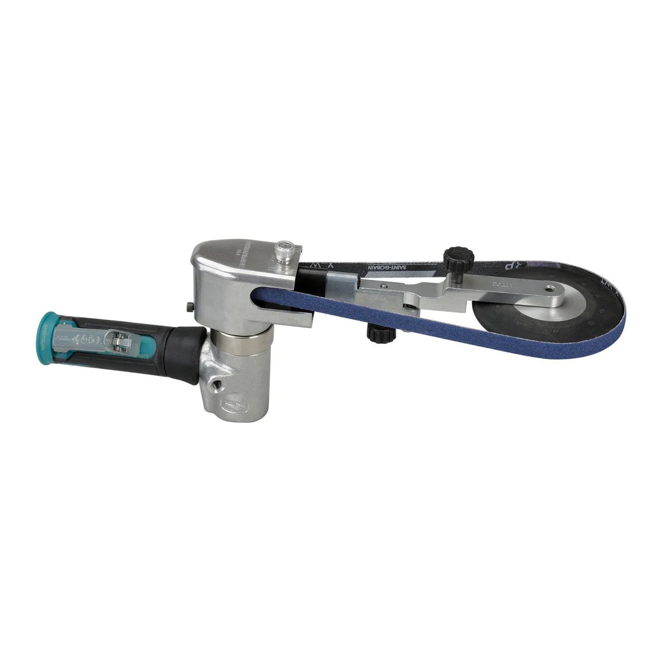 Dynabrade Dynafile 15420  ~  Dynafile III Abrasive Belt Tool .7 Hp 7 Degree Offset 20000 Rpm Front Exhaust 1/4 Inch 1/2X24 Belts