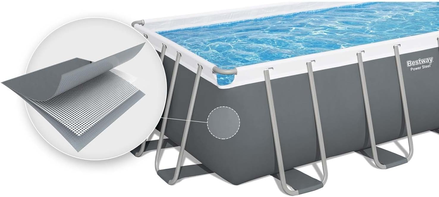 Bestway Juego de Piscina Rectangular de 16' x 8' x 48