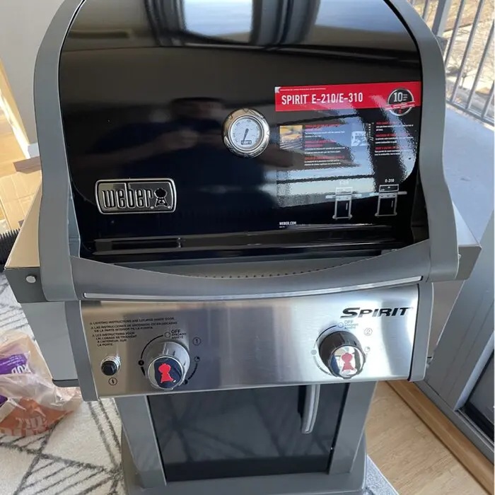 Weber Griddles E-210 2-Burner Propane Gas Grill with Cabinet