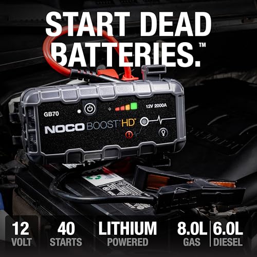 NOCO Boost GB70: Avviatore di Emergenza al Litio UltraSafe da 2000A 12V per Veicoli con Motori a Benzina fino a 8,0 Litri e Diesel fino a 6,0 Litri : Amazon.it: Auto e Moto