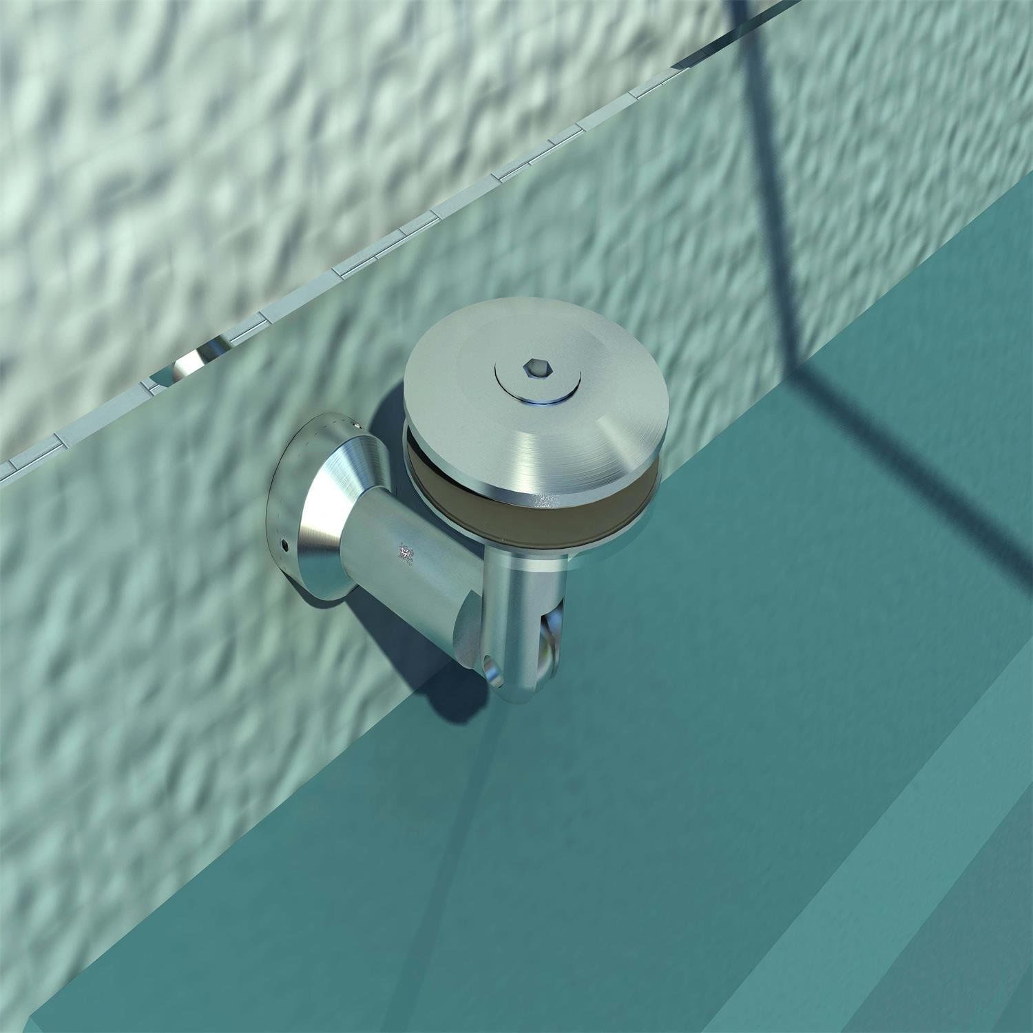 HOMCOM® luifel glazen luifel deur luifel veiligheidsglas roestvrij staal helder glas gelaagd veiligheidsglas VSG 304 200x90cm