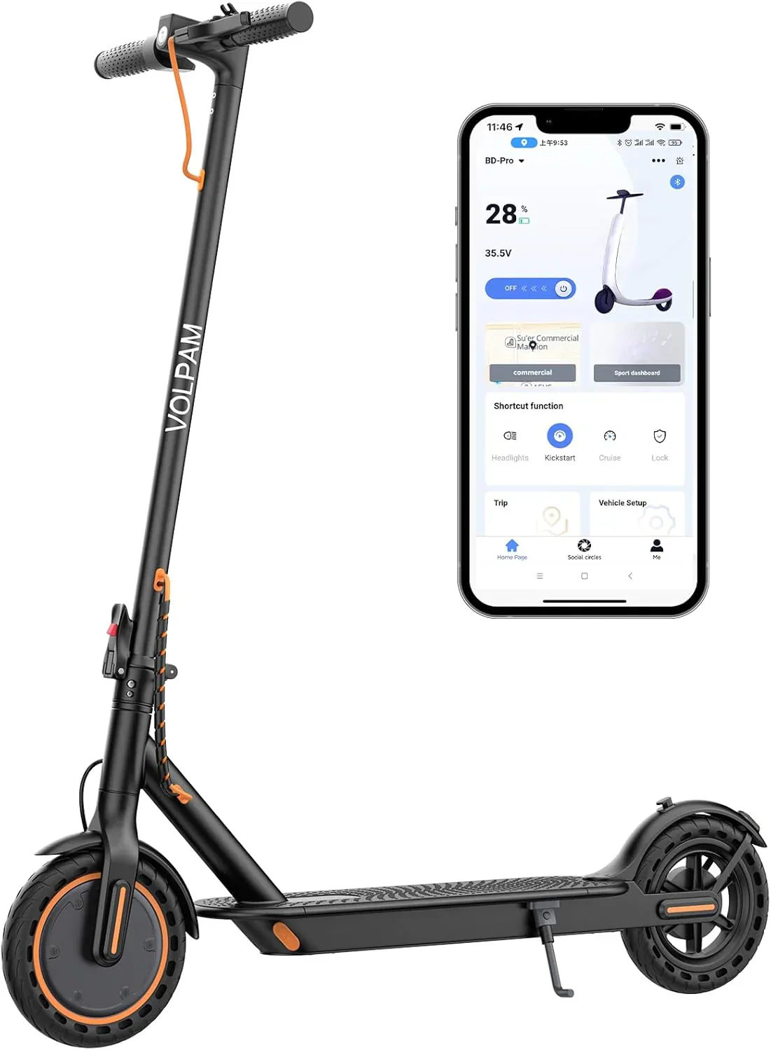 Electric Scooter 350W/500W Powerful Motor 8.5