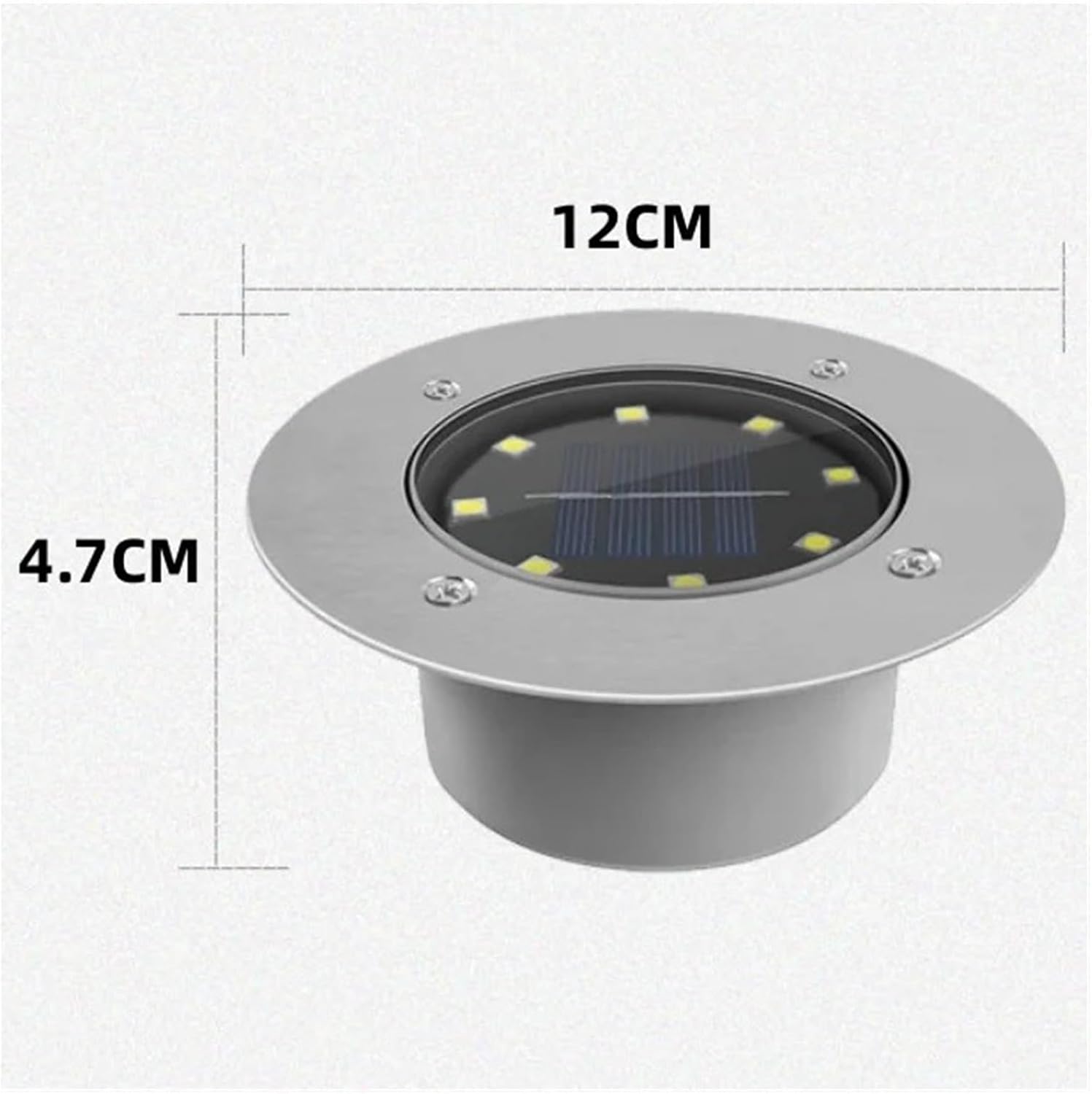 So LED-Deckleuchten, helle Außenwege, Strahler, energieeffiziente Untergrundlampen für Garten, IP65 wasserdicht, einfache Installation, weißes Licht, 4 Stück