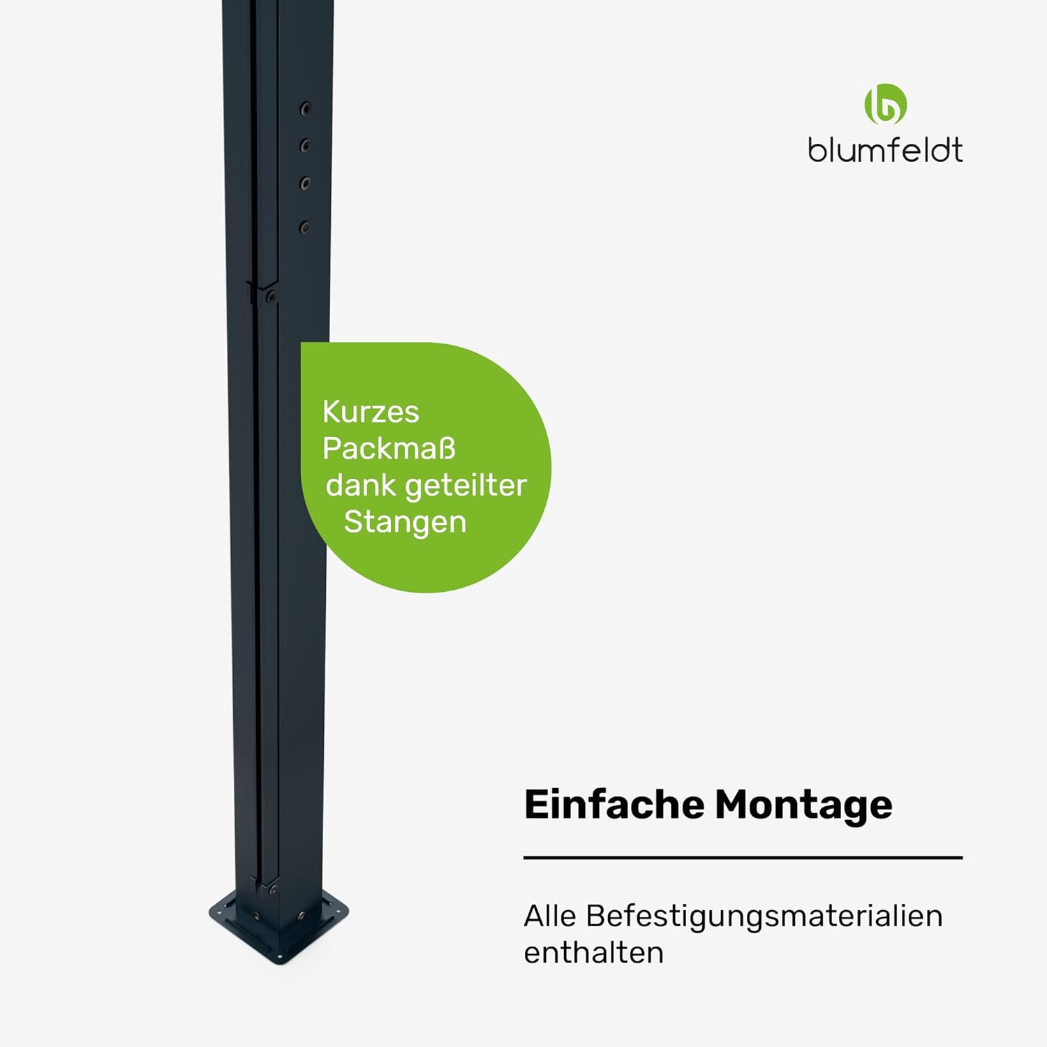 blumfeldt Pergola 3x4 m, Überdachung Mit Polycarbonatdach & Einziehbaren Seitenwänden, Pulverbeschichteter Aluminiumrahmen, Wetterfest & Stabil, Einfacher Aufbau, Winterfest