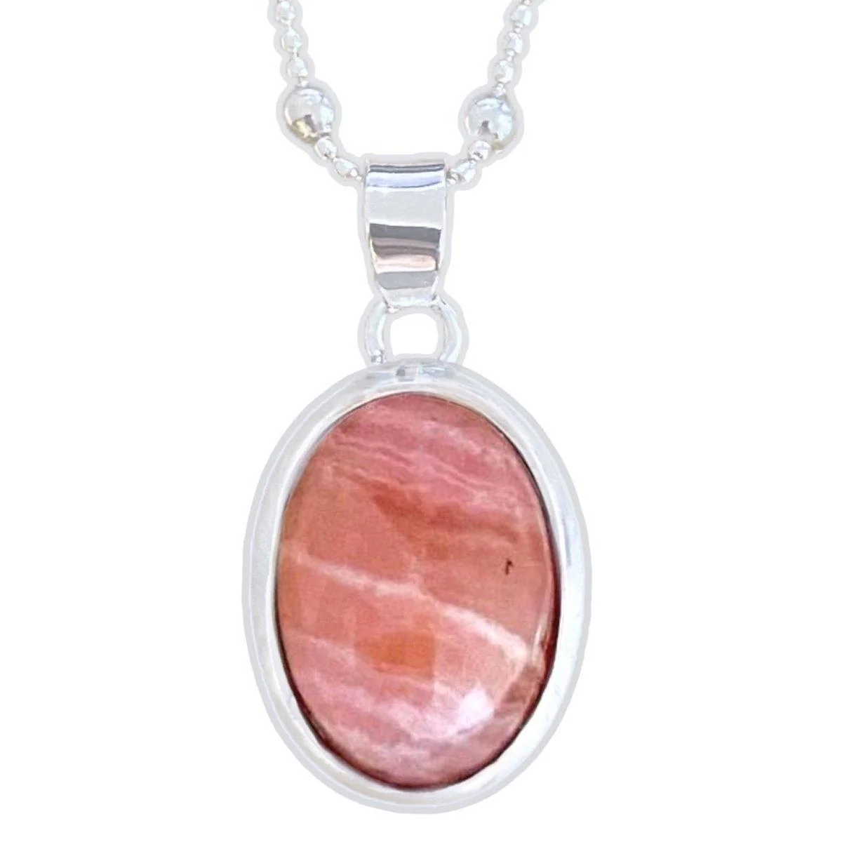 Laihas Classic Chic Oval Rhodochrosite Necklace