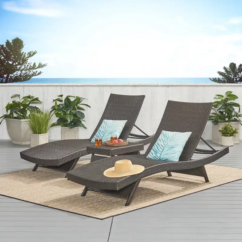 Vilano 3-piece Outdoor Lounge Set by Christopher Knight Home