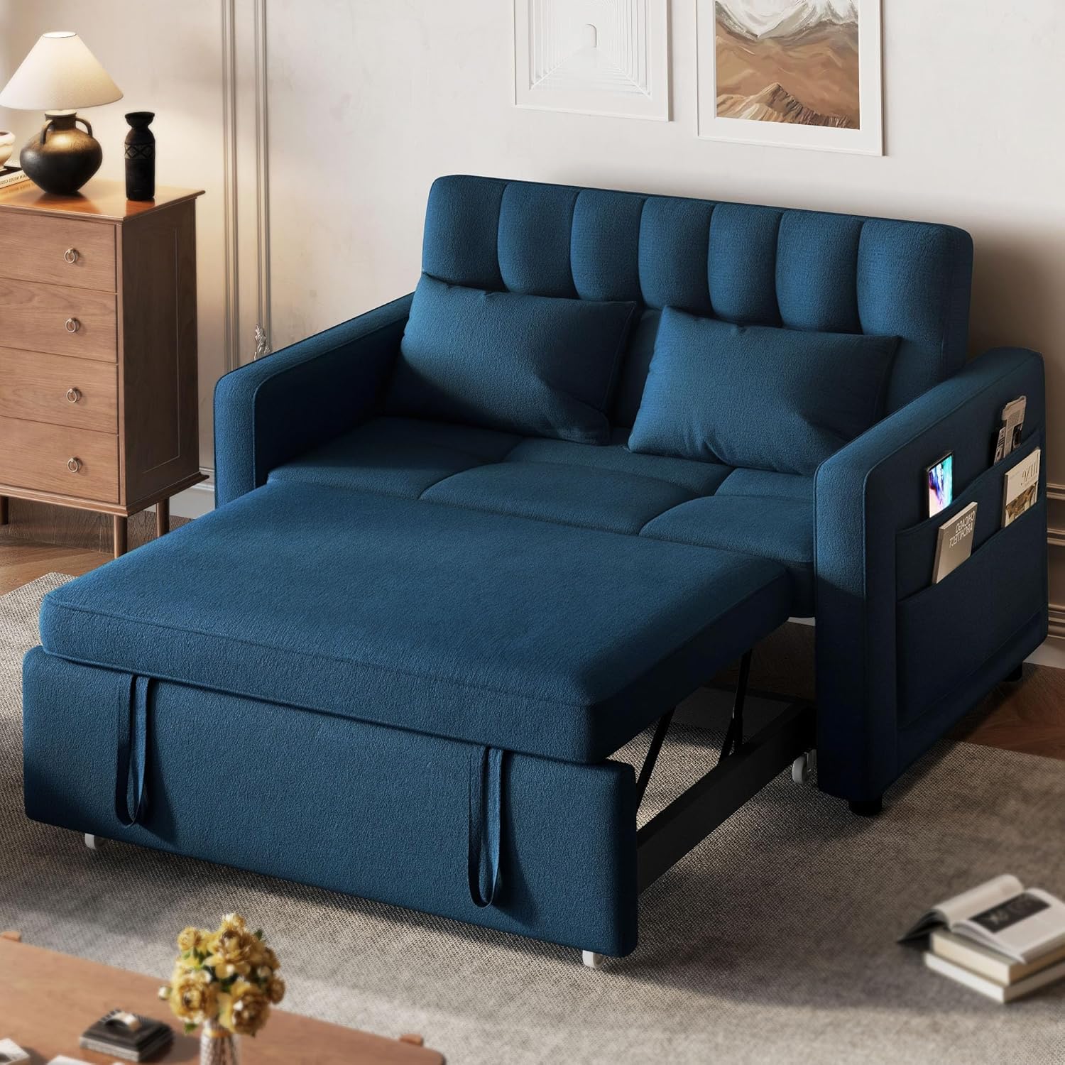 DWVO 3-in-1 Convertible Sofa Bed, 55