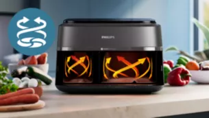 Crujiente, tierno y cocinado de manera uniforme con Rapid Air Plus