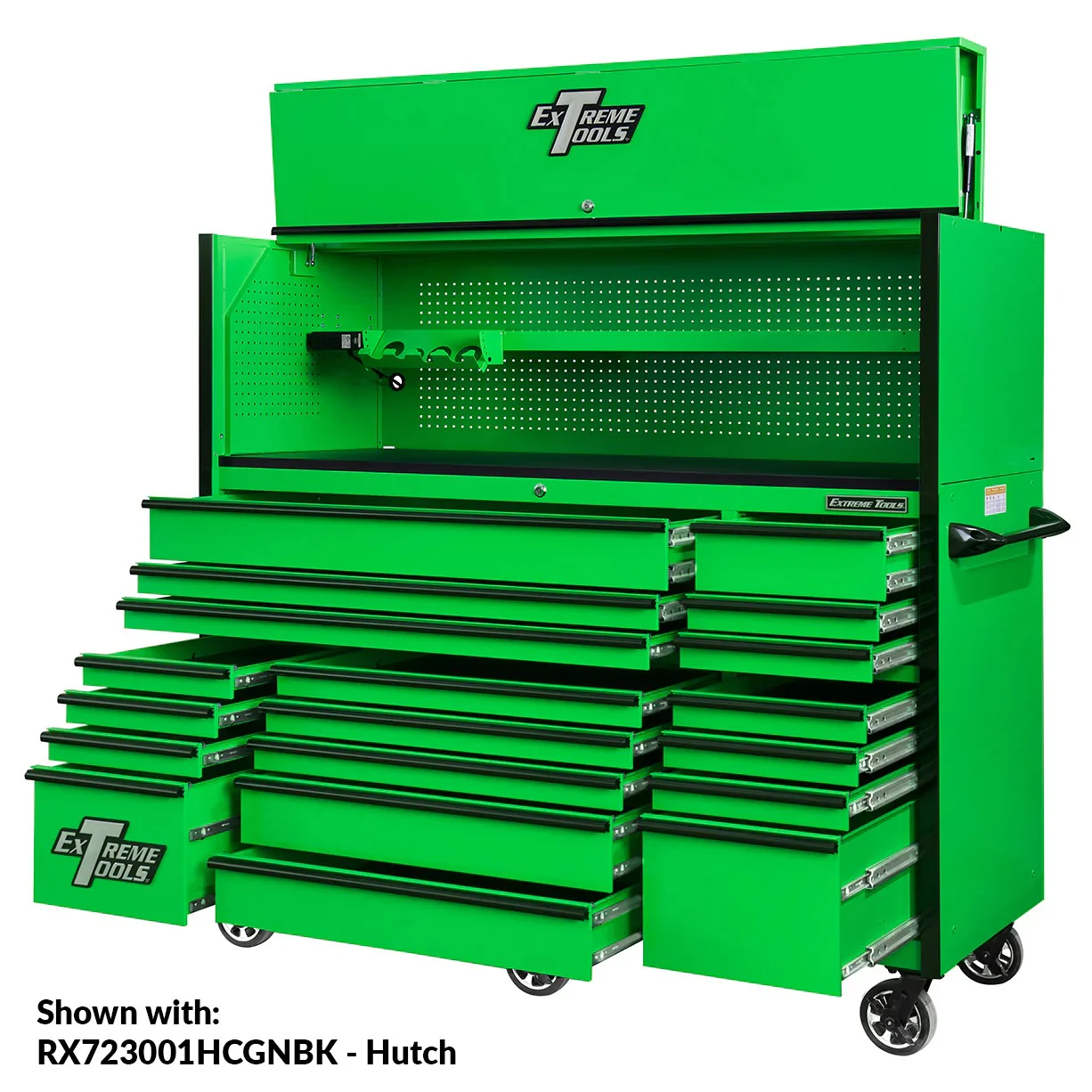 Extreme Tools RX250 Series 72-inch x 30-inch Rolling Cart – 19 Drawers – 250 lb Drawer Slides