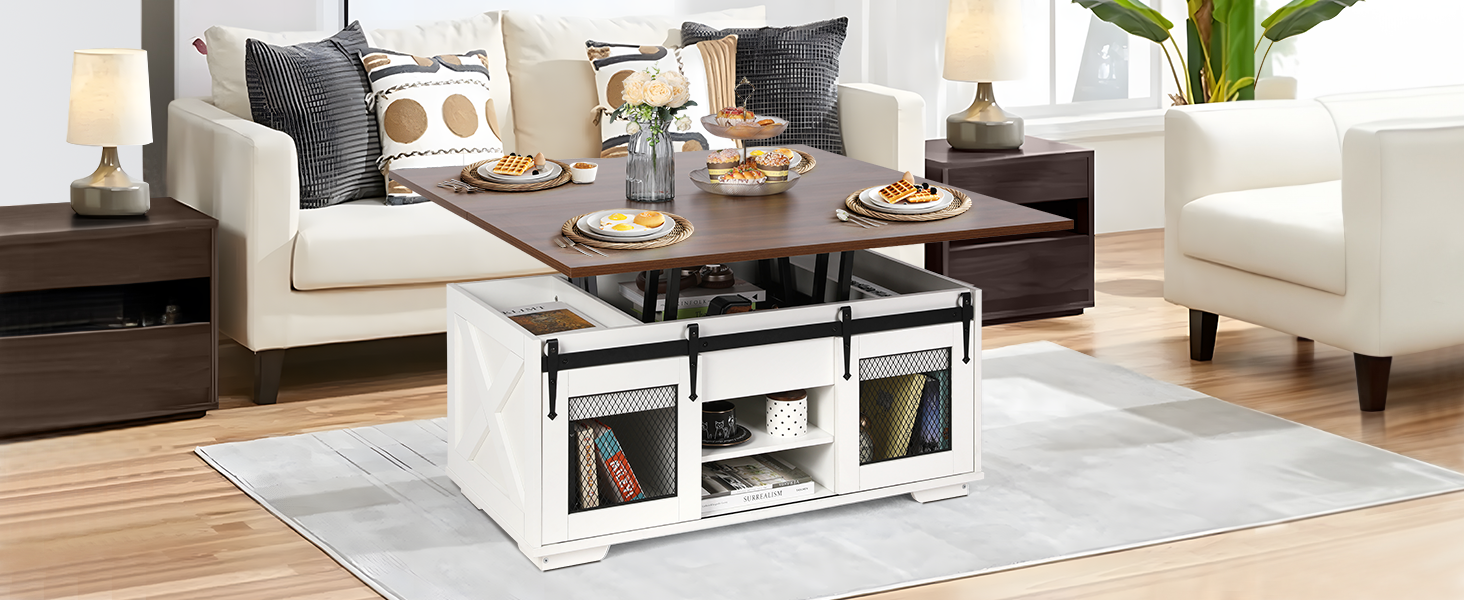 Mesa de centro elevable