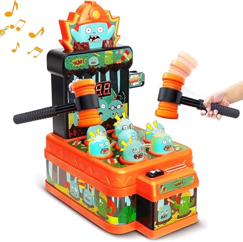 OKKIDY Baby Whack Game per Bambini di 3 4 5 6  Anni Mini Macchina da Gioco a Moneta con Due martelli Musica Giocattolo Gioco interattivo di Sviluppo educativo per Bambini, Ragazze e Ragazzi : Giochi e giocattoli