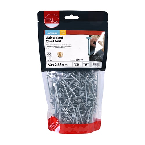 Timco Galvanised Clout Nails
