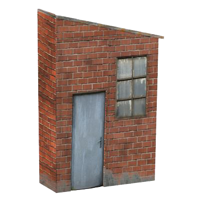 Background Industrial Buildings (red brick side extentions)