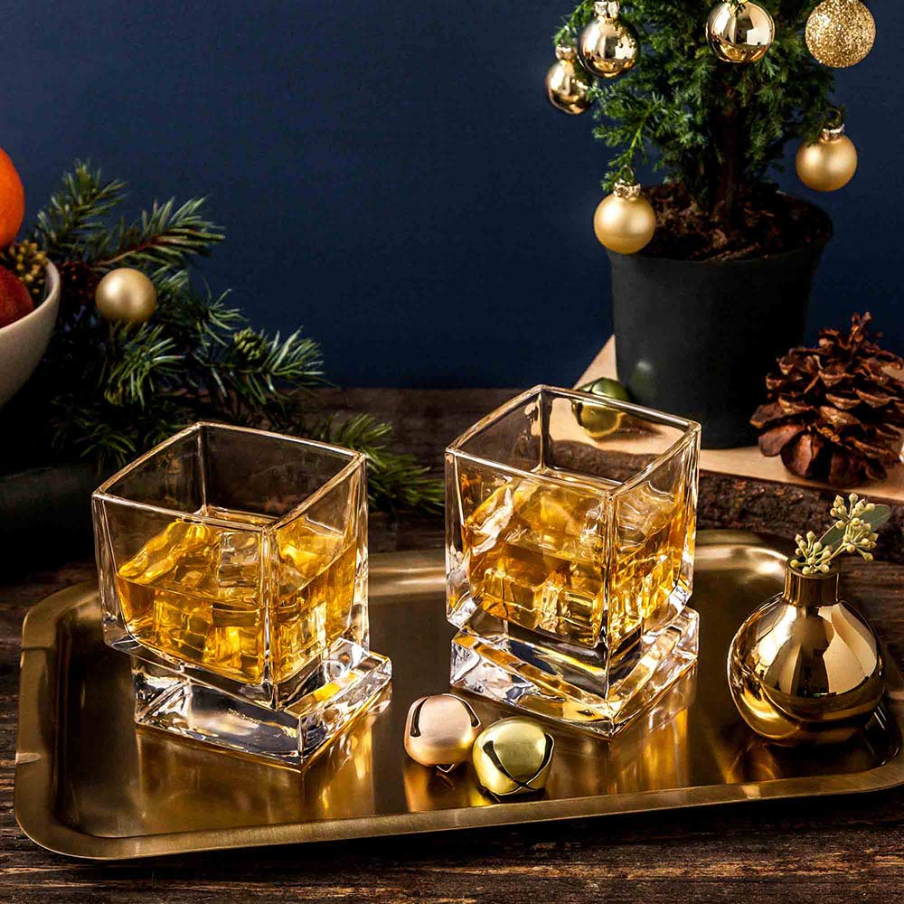 Carre Whiskey Glasses, Set of 2