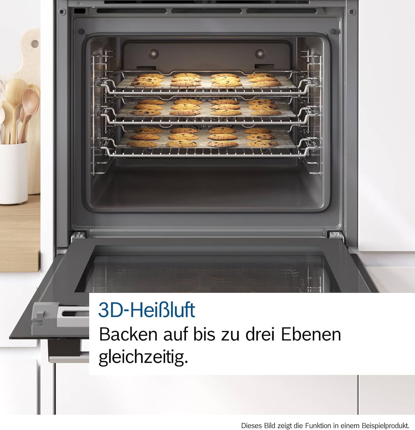 Bosch Einbauherd-Set HND411LS67, Serie 4 Einbau-Herd 60 cm mit 3D-Heißluft und Backwagen HEB513BS3, Serie 4 Elektro-Kochfeld 60 cm mit Rahmen, Herdgesteuert, Made in Germany, NKN645GA2E, Edelstahl