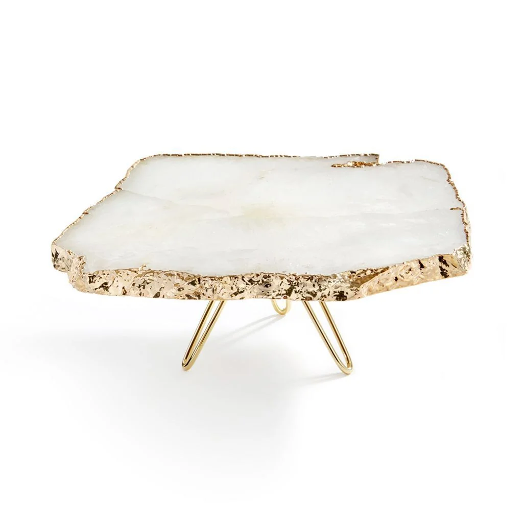 Torta Cake Plate, Gold