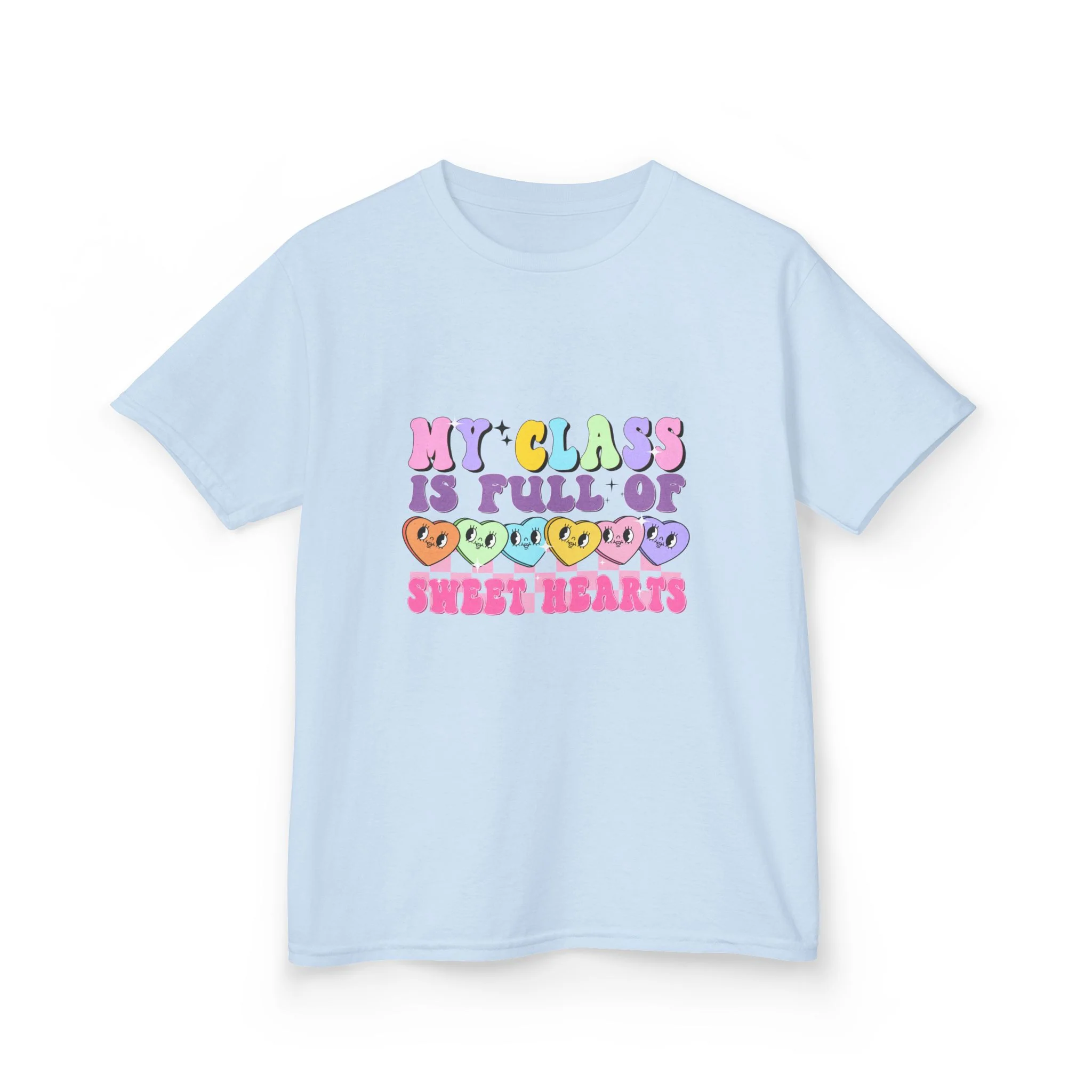 My Class Is Full of Sweet Hearts Kids Tee | Cute Emoji Classroom Shirt