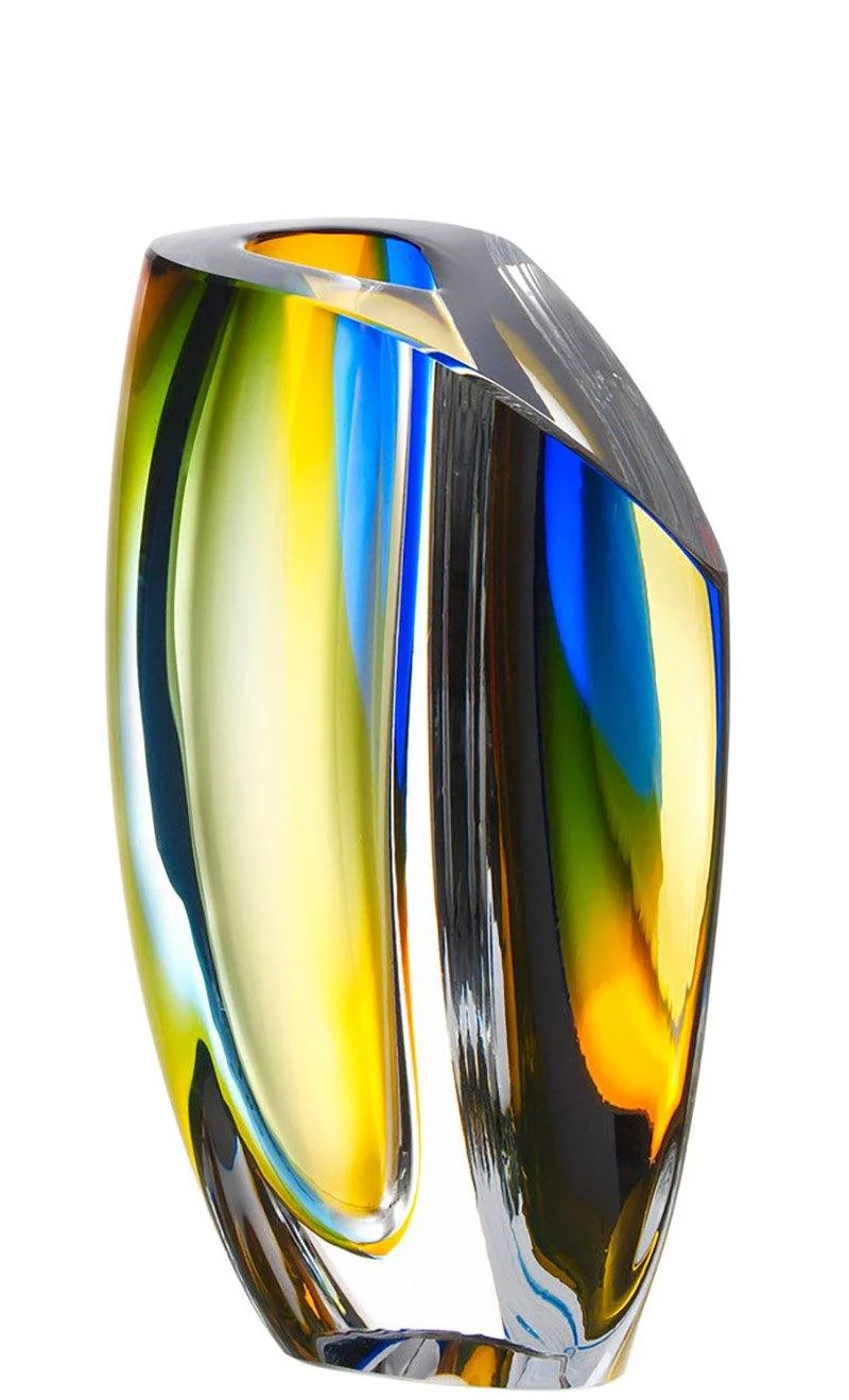 Mirage Vase, Blue Amber Large