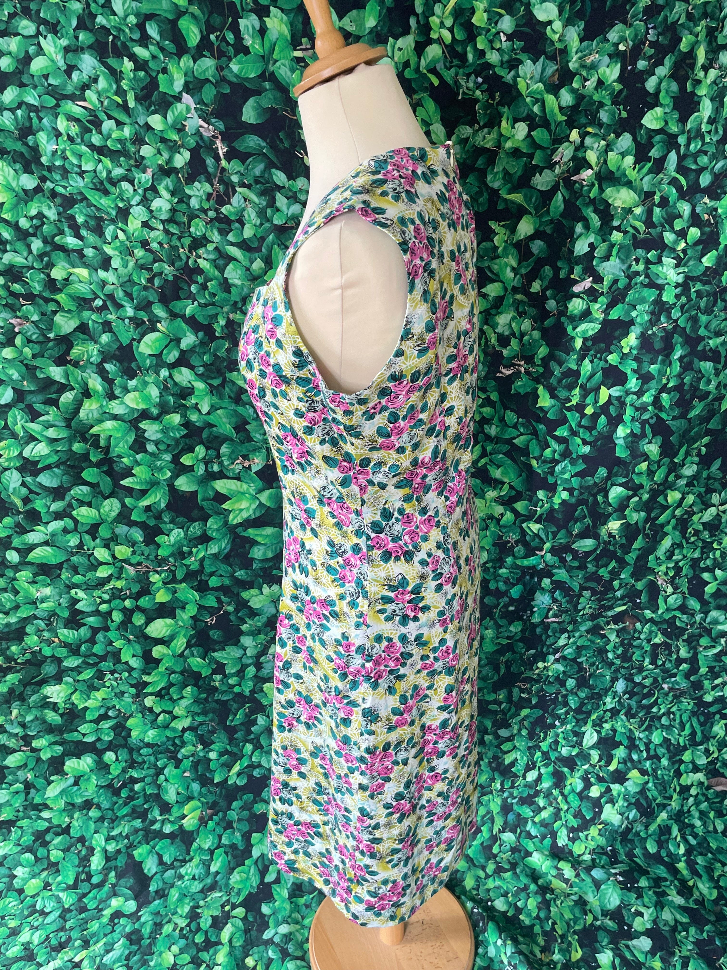 Nancy Mac 30s/40s Inspired Silk Cotton Floral Occasion Dress