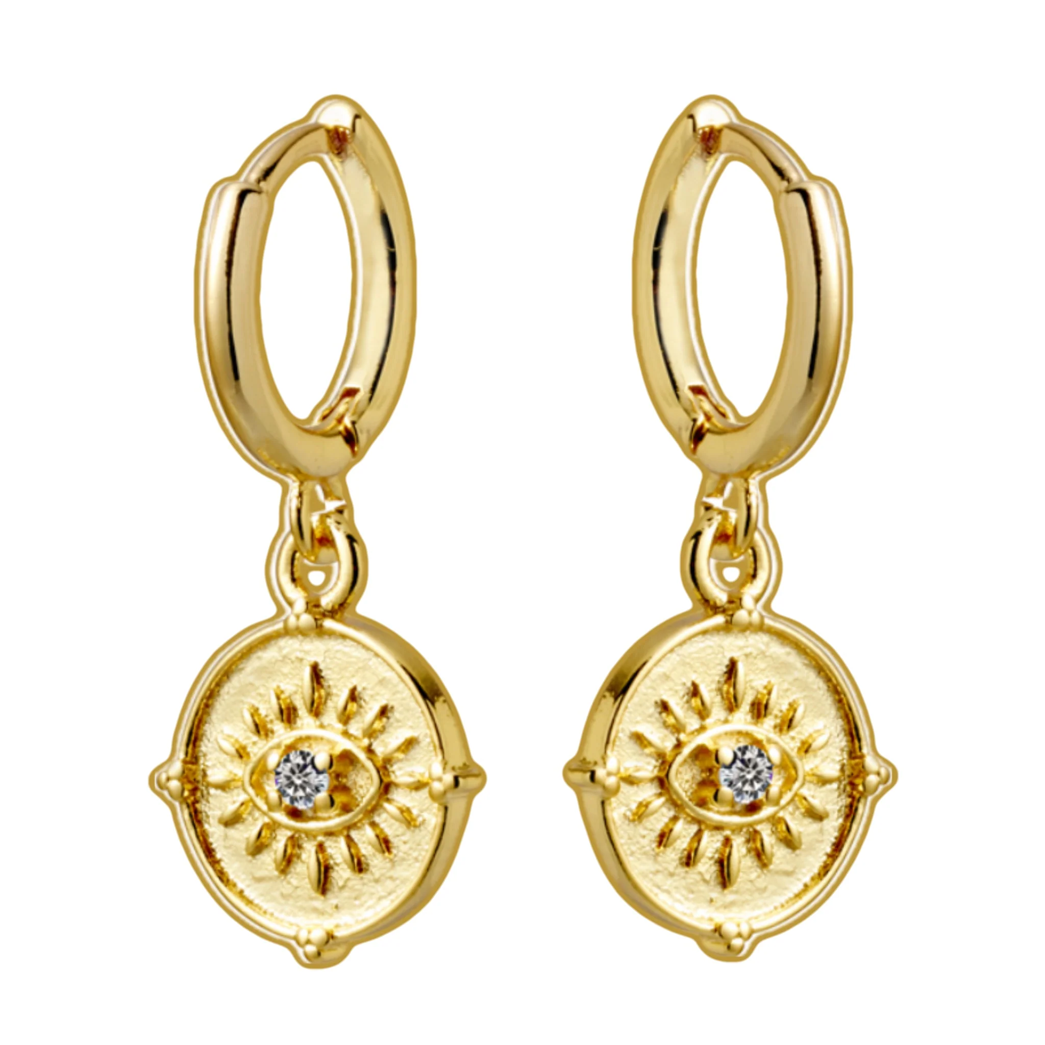 Laihas Spiritual Eye Gold Hoop Earrings