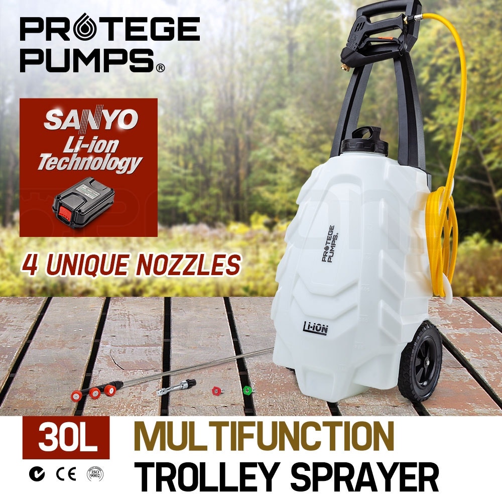 PROTEGE 30L Garden Weed Sprayer Multifunction Trolley Fertilizing Watering Farm