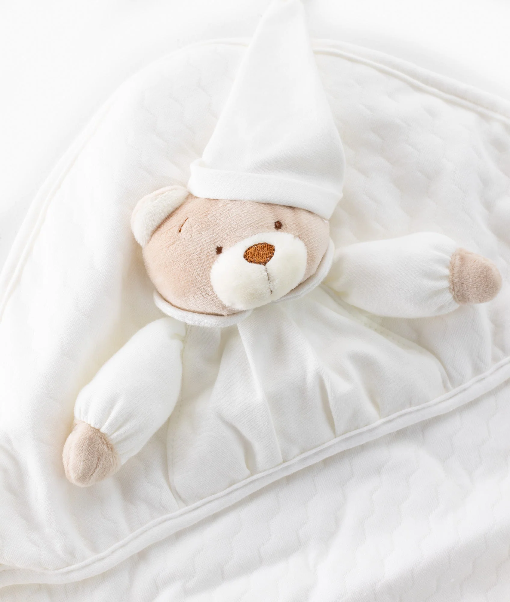 3D Baby Swaddle | White & Beige