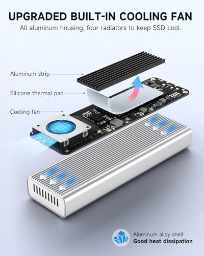 iDiskk Disco rigido esterno a stato solido esterno M.2 NVMe da 40 Gbps, 2 TB, professionale, robusto, in alluminio, fino a 3000 MB/s, Thunderbolt 3 (40 Gbps), USB C (10 Gbps), compatibile con : Informatica