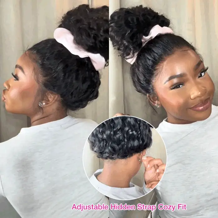 220% Density Glueless 360 Lace Frontal Wigs With Hidden Elastic String Ready & Go Affordable Snug Fit Human Hair Wigs Special Sale USA 24 Hours Shipping