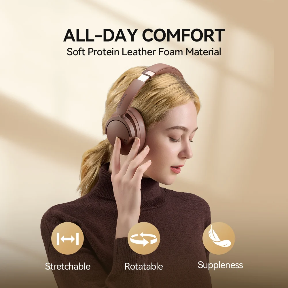 1MORE SonoFlow Pro Wireless ANC Over-Ear Headphones Mocha Brown