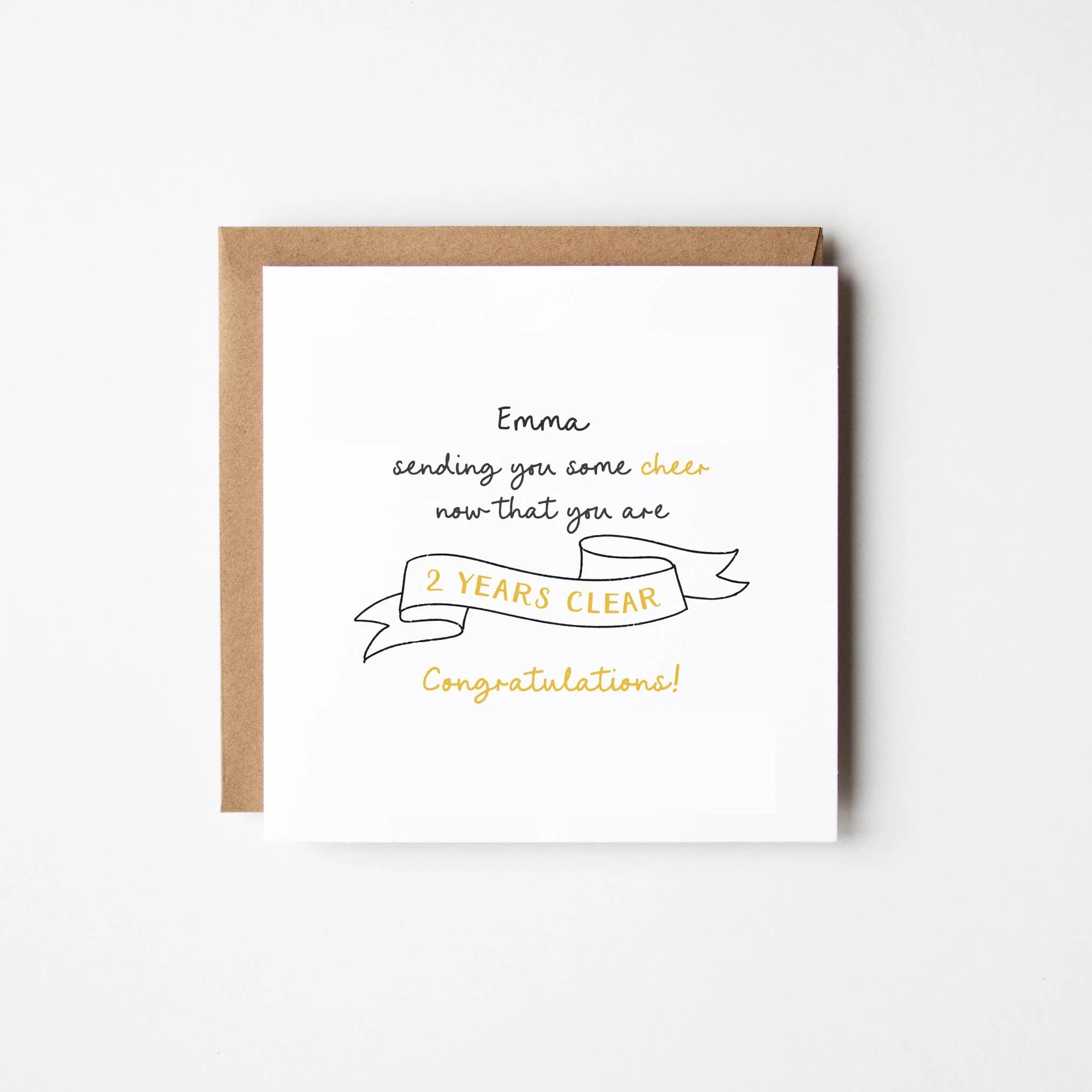Cancer Free Celebration Card a?�� Personalised Cancer Free Milestone Card a?��  Congratulations Beat Cancer Card a?�� Supportive Cancer Card