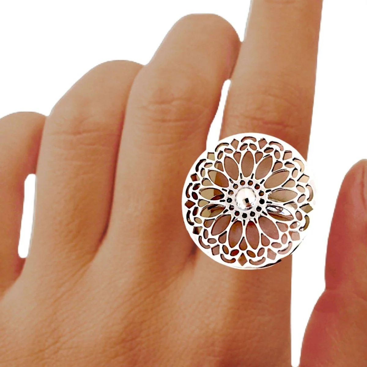 Laihas Mandala Sterling Silver Boho Ring Ass sizes