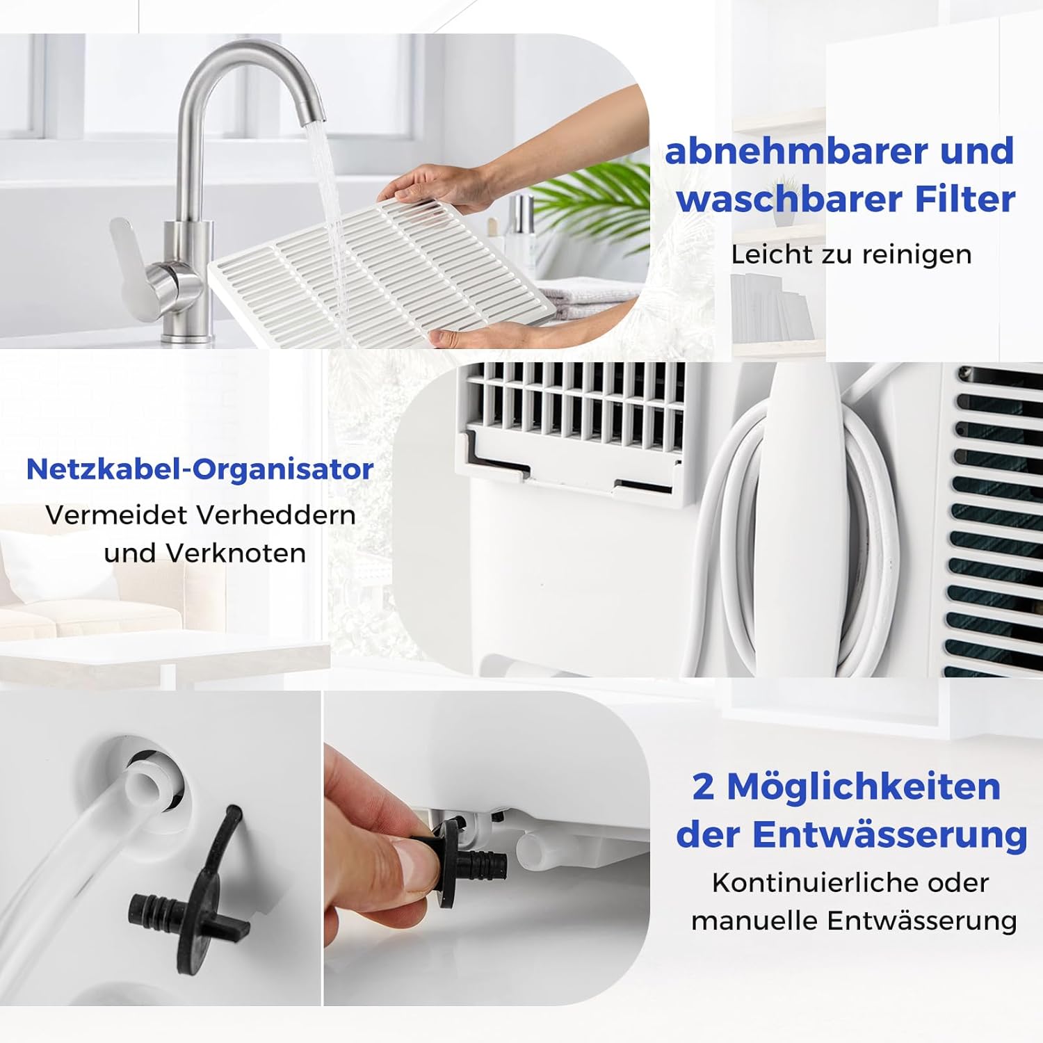 GOPLUS 14000BTU Klimaanlage mit Abluftschlauch, mobiles Klimagerät | 5 in 1: Kühlen, Heizen, Entfeuchten, Belüften, Auto | Schlafmodus | App Steuerung | 1-24H Timer | für Räume bis zu 65㎡