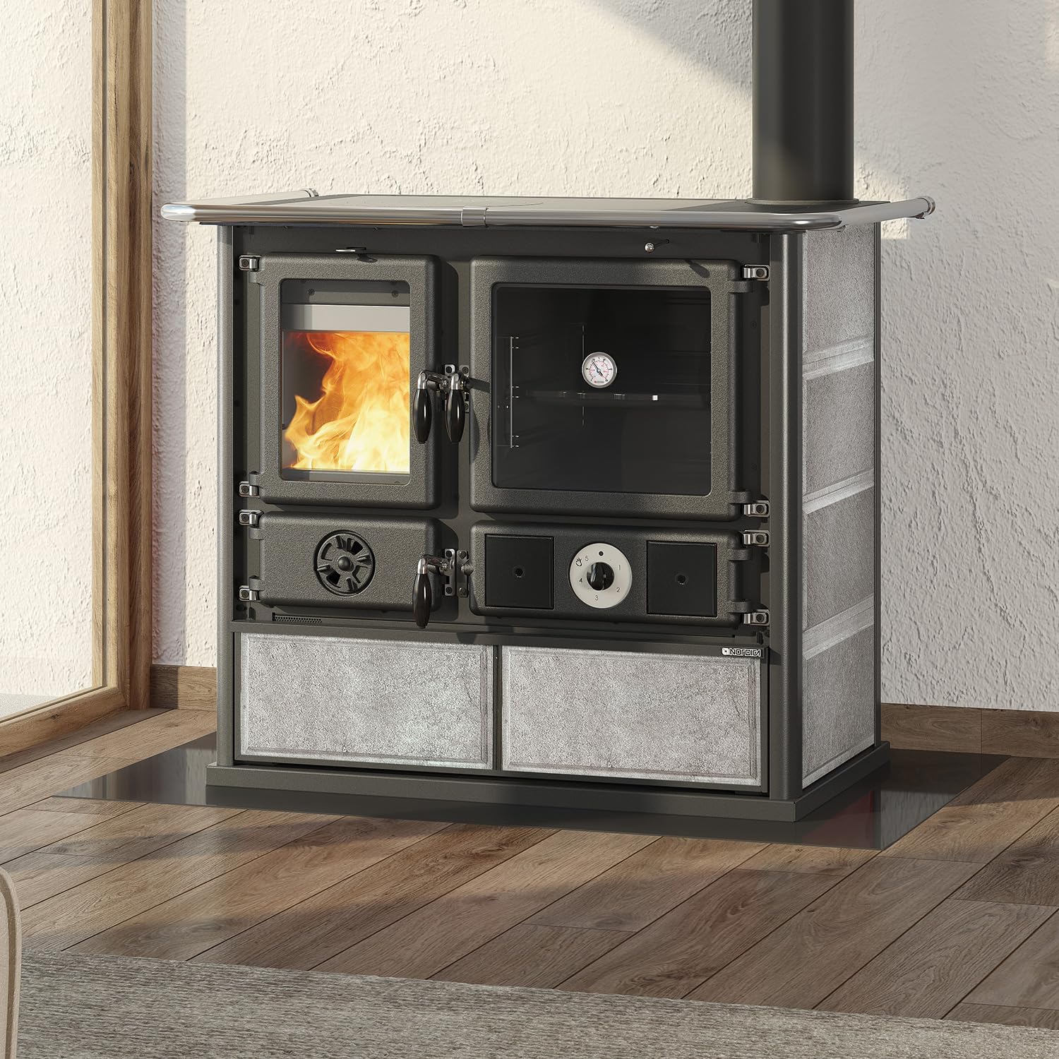 Nordica - termostufa termocucina nordica termorosa 4.0 pietra naturale - 31104