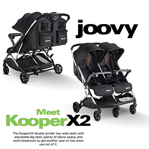Joovy Kooper X2 Doppio Passeggino, Passeggino Leggero, Pieghevole Compatto con Vassoio, Nero : Amazon.it: Prima infanzia